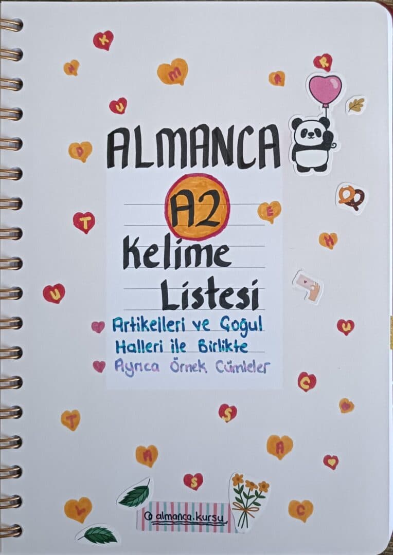 Almanca A2 Seti (Gramer, Hap Bilgiler, Mektup Örnekleri, Konuşma Kalıpları, Kelime Listesi) – A2 Almanca e-kitap