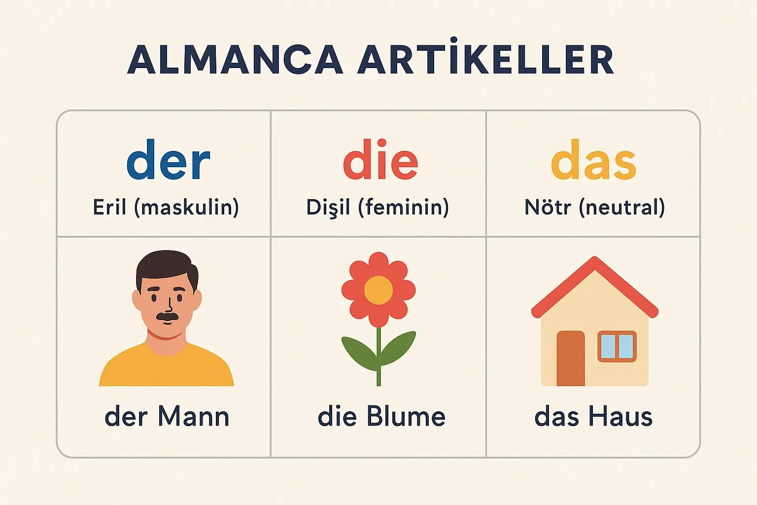 Artikeller – A1 Almanca dersi