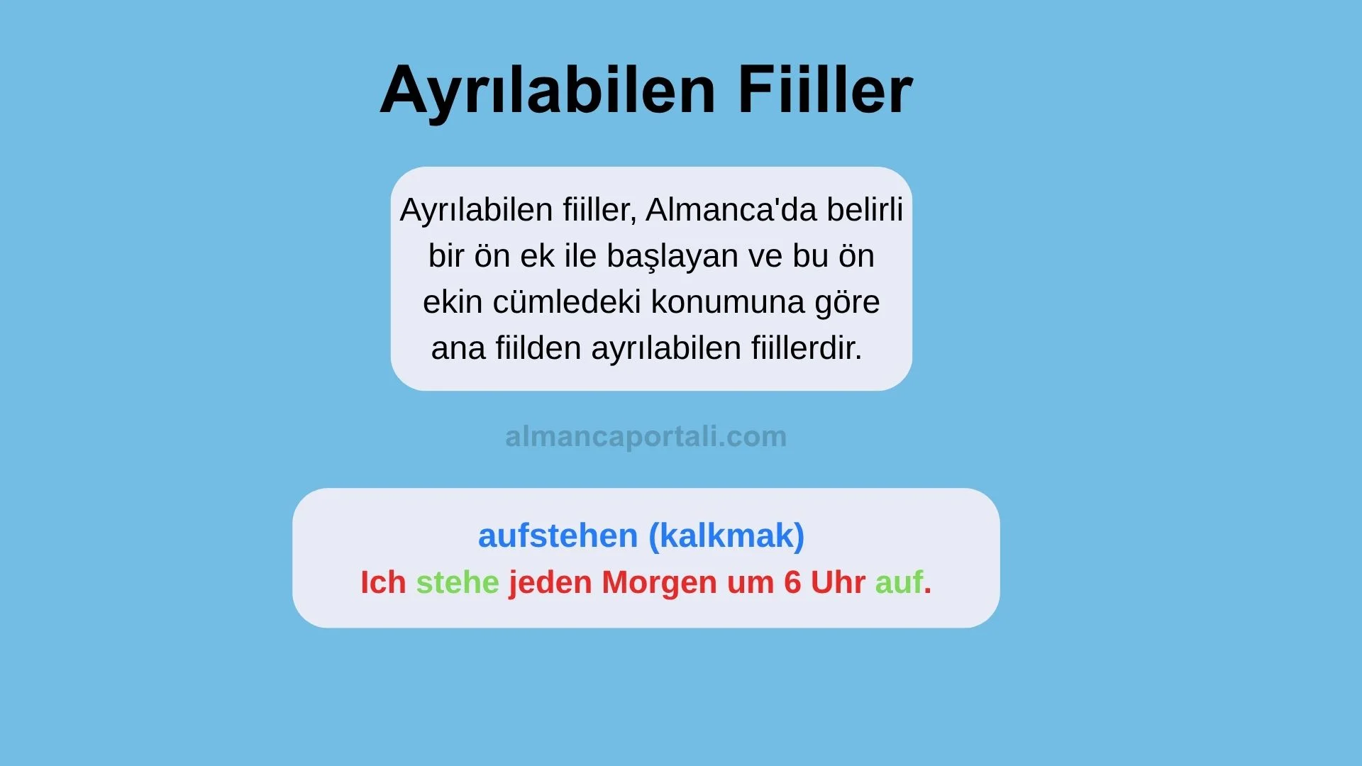 Almanca Ayrılabilen Fiiller – A1 Almanca dersi