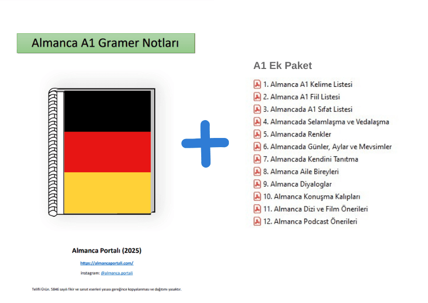 Almanca A1 PDF Eğitim Seti – A1 Almanca e-kitap